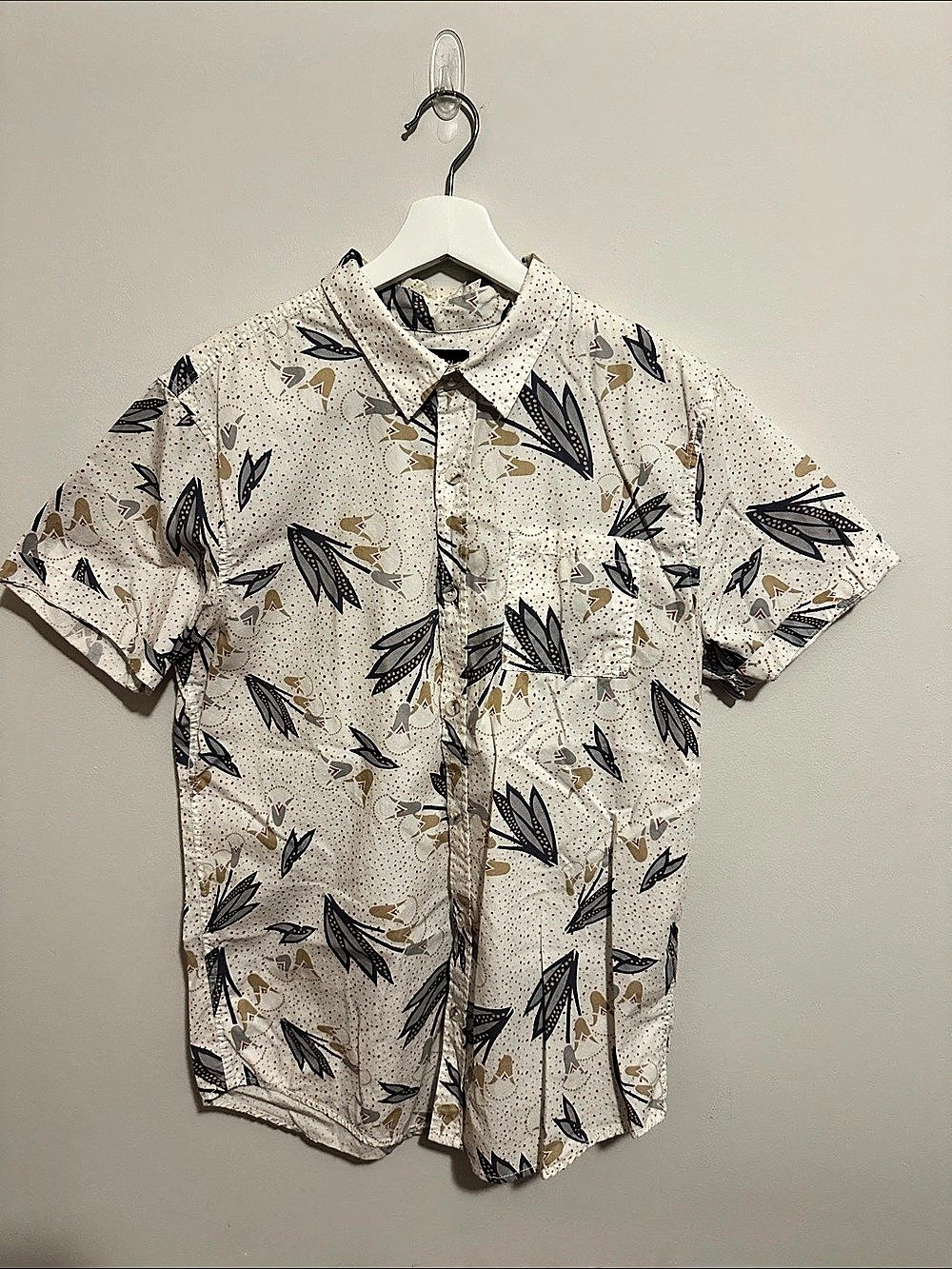 Pacsun Abstract Print Short Sleeve Shirt Size Medium